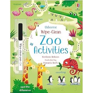 Usborne Wipe Clean Activities :zoo activities