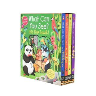 What Can You See Lets Peep Inside 4 Books Set by Little Tiger - Ages 3-6