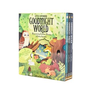Peep Inside Goodnight World Little Explorers series 3 Books Collection Box Set by Little Tiger (Goodnight Farm, Goodnight Forest & Goodnight Ocean